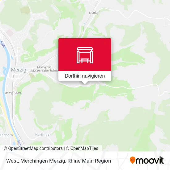 West, Merchingen Merzig Karte