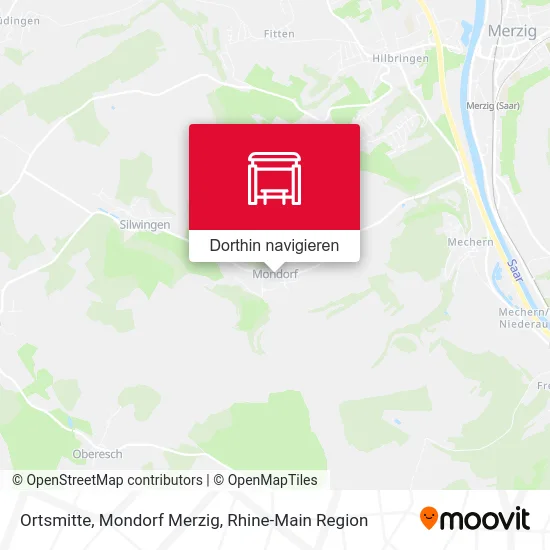 Ortsmitte, Mondorf Merzig Karte
