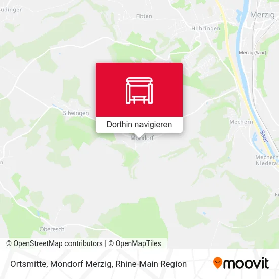 Ortsmitte, Mondorf Merzig Karte