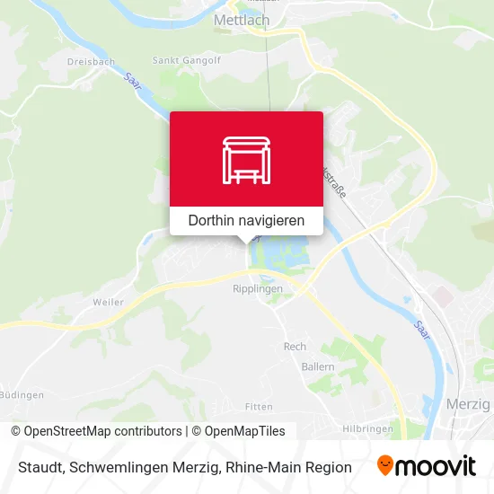 Staudt, Schwemlingen Merzig Karte