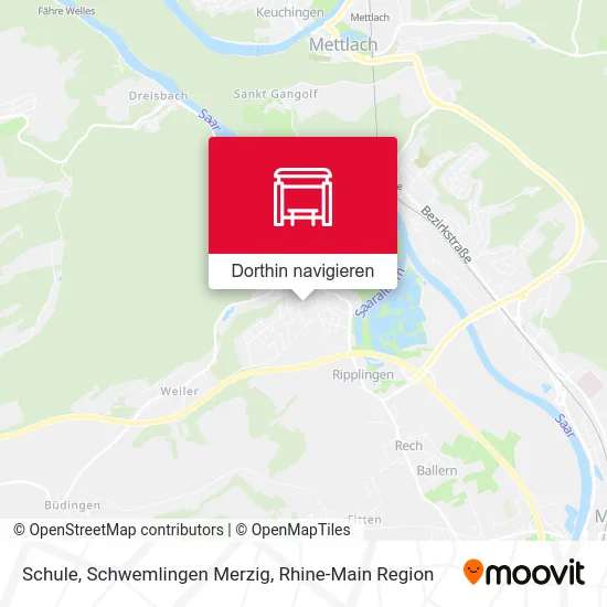 Schule, Schwemlingen Merzig Karte