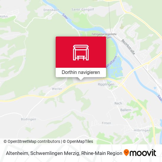 Altenheim, Schwemlingen Merzig Karte