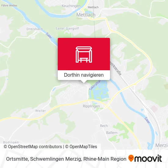 Ortsmitte, Schwemlingen Merzig Karte