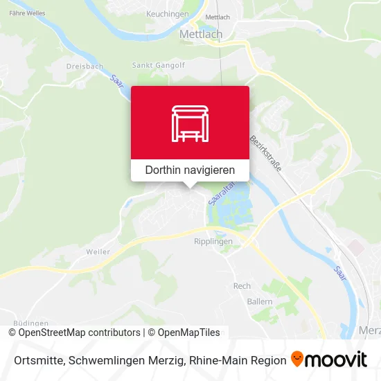 Ortsmitte, Schwemlingen Merzig Karte