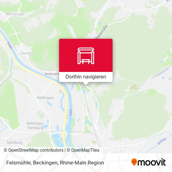 Felsmühle, Beckingen Karte