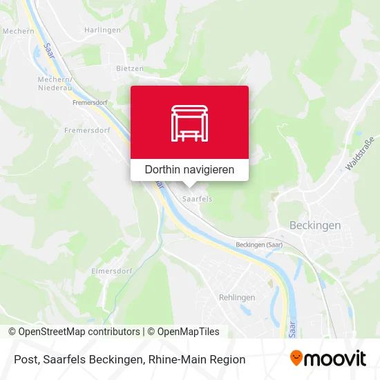 Post, Saarfels Beckingen Karte