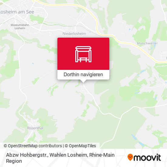 Abzw Hohbergstr., Wahlen Losheim Karte