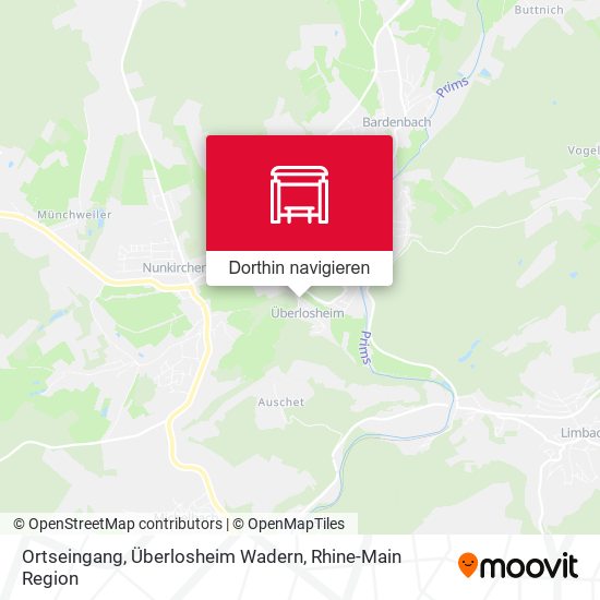 Ortseingang, Überlosheim Wadern Karte