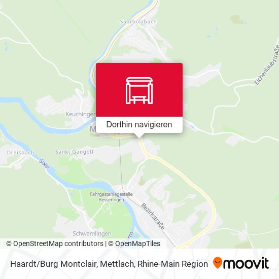 Haardt / Burg Montclair, Mettlach Karte