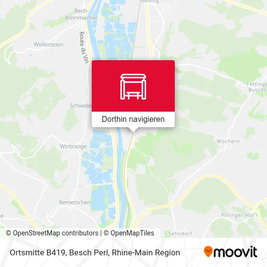 Ortsmitte B419, Besch Perl Karte