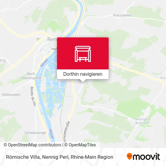 Römische Villa, Nennig Perl Karte