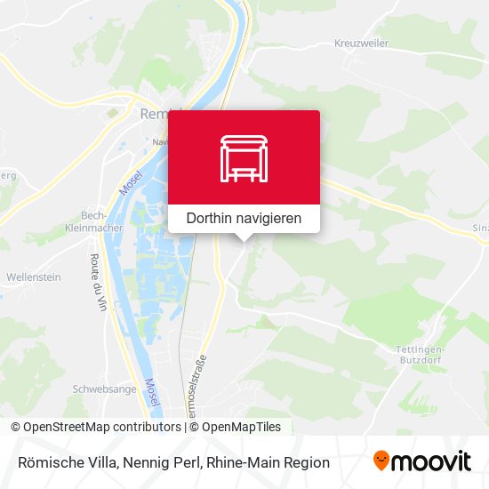 Römische Villa, Nennig Perl Karte