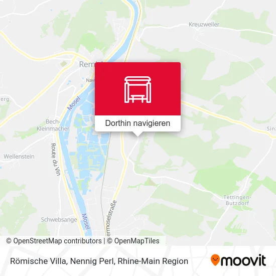 Römische Villa, Nennig Perl Karte