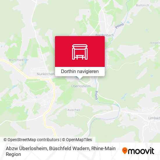 Abzw Überlosheim, Büschfeld Wadern Karte