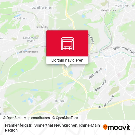 Frankenfeldstr., Sinnerthal Neunkirchen Karte
