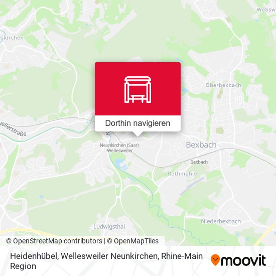 Heidenhübel, Wellesweiler Neunkirchen Karte