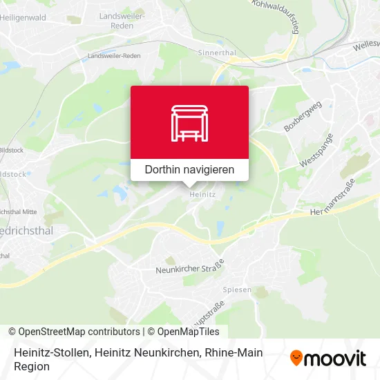 Heinitz-Stollen, Heinitz Neunkirchen Karte