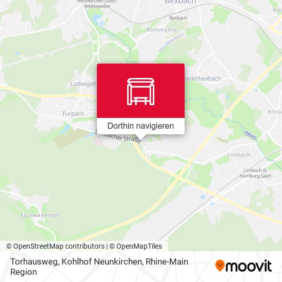 Torhausweg, Kohlhof Neunkirchen Karte
