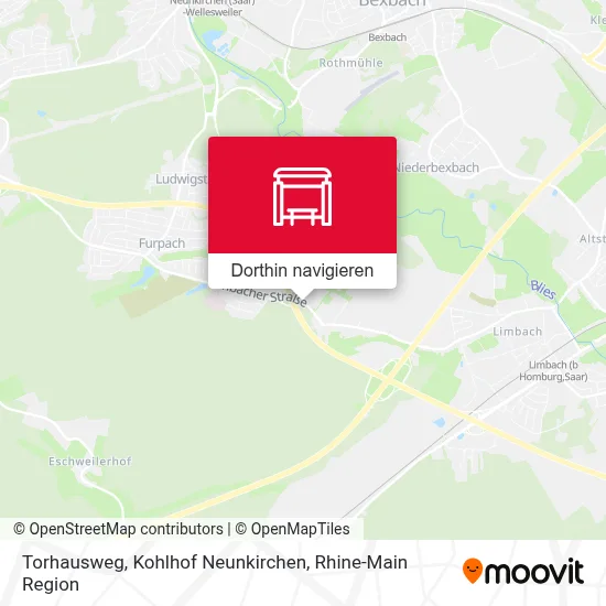 Torhausweg, Kohlhof Neunkirchen Karte