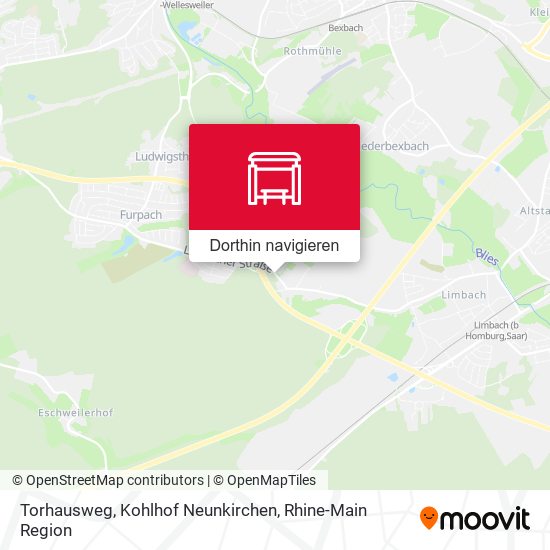 Torhausweg, Kohlhof Neunkirchen Karte