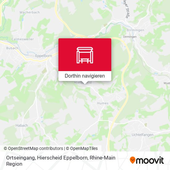 Ortseingang, Hierscheid Eppelborn Karte