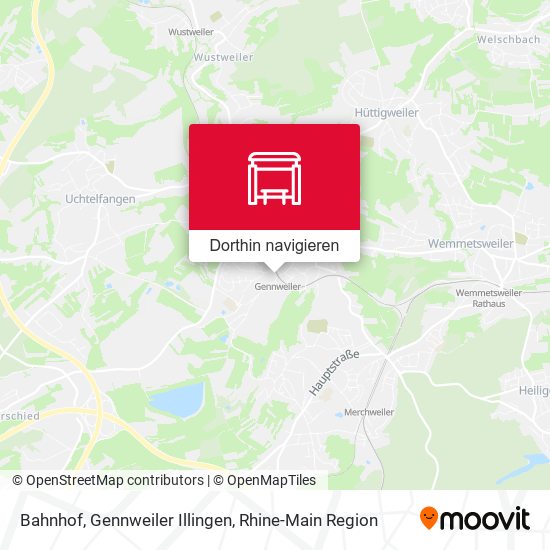 Bahnhof, Gennweiler Illingen Karte