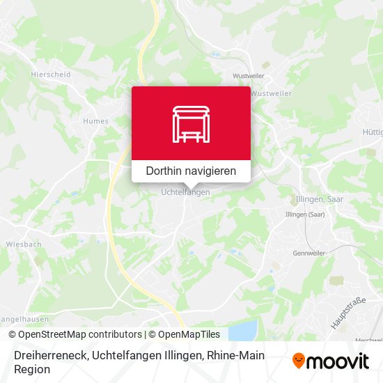 Dreiherreneck, Uchtelfangen Illingen Karte