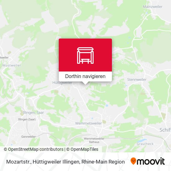 Mozartstr., Hüttigweiler Illingen Karte