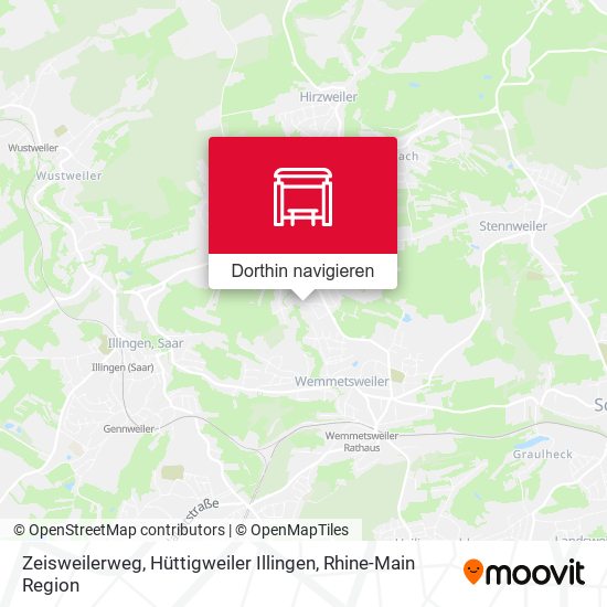 Zeisweilerweg, Hüttigweiler Illingen Karte