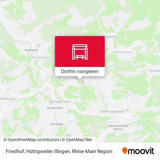 Friedhof, Hüttigweiler Illingen Karte