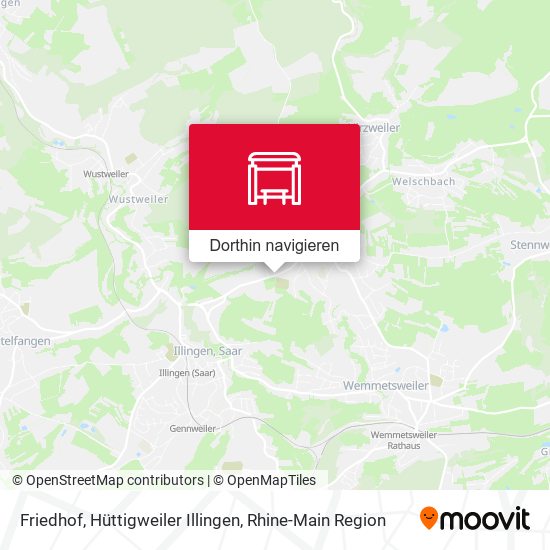 Friedhof, Hüttigweiler Illingen Karte