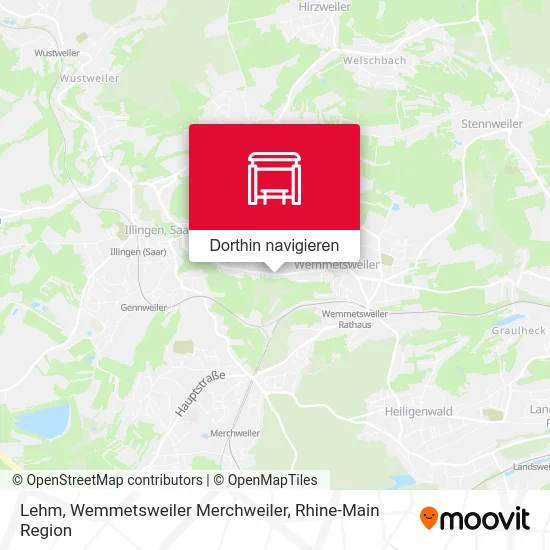 Lehm, Wemmetsweiler Merchweiler Karte