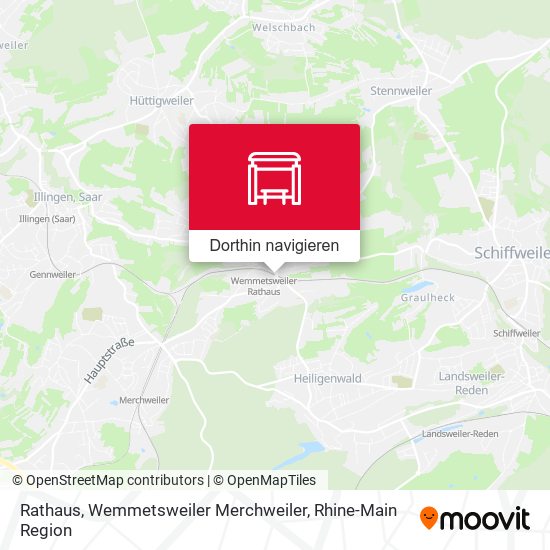 Rathaus, Wemmetsweiler Merchweiler Karte