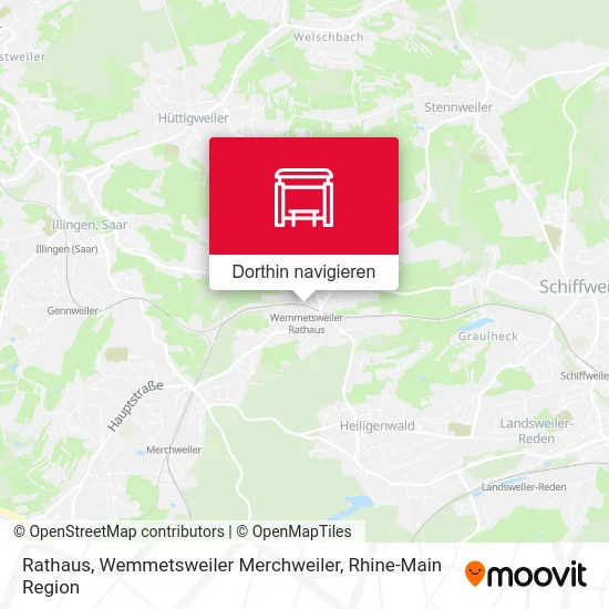 Rathaus, Wemmetsweiler Merchweiler Karte