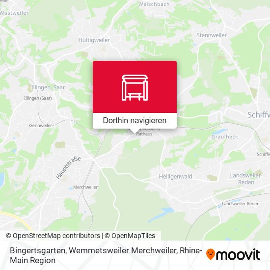 Bingertsgarten, Wemmetsweiler Merchweiler Karte