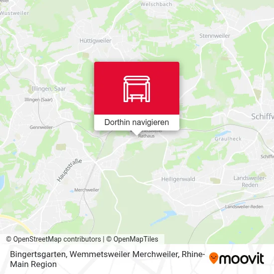 Bingertsgarten, Wemmetsweiler Merchweiler Karte