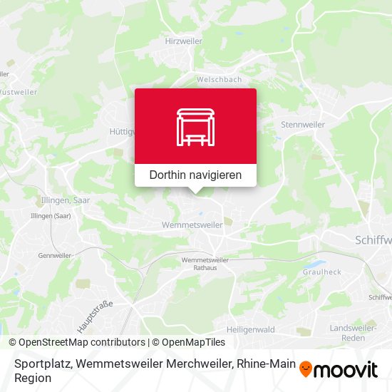 Sportplatz, Wemmetsweiler Merchweiler Karte
