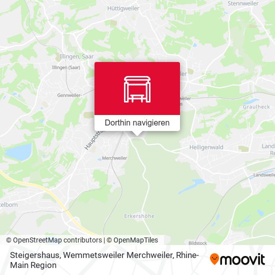Steigershaus, Wemmetsweiler Merchweiler Karte