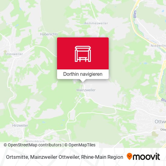 Ortsmitte, Mainzweiler Ottweiler Karte