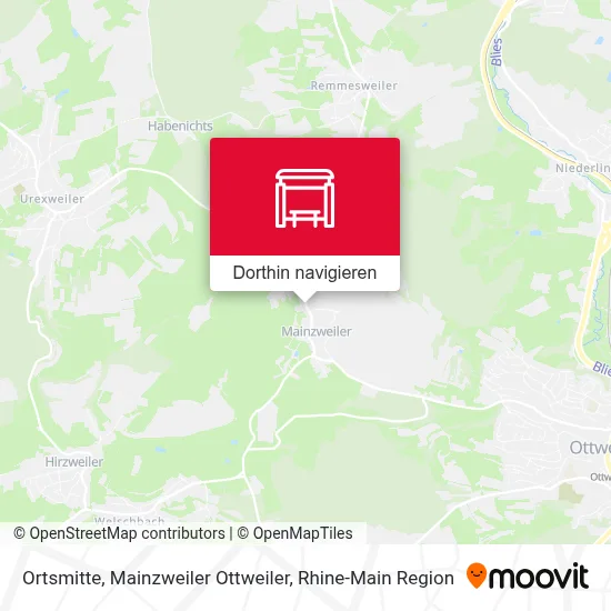 Ortsmitte, Mainzweiler Ottweiler Karte
