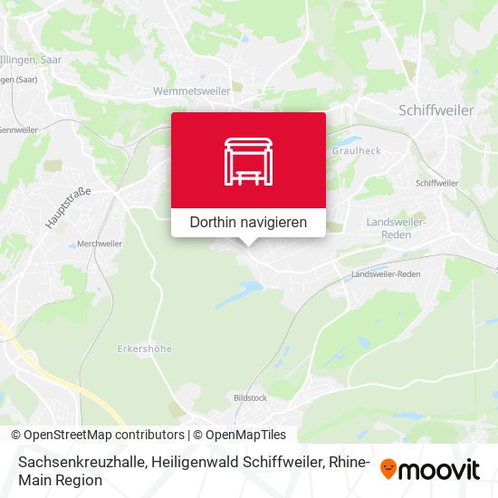 Sachsenkreuzhalle, Heiligenwald Schiffweiler Karte