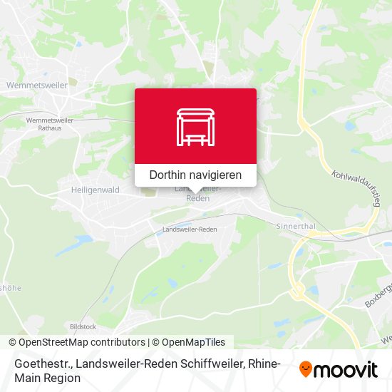 Goethestr., Landsweiler-Reden Schiffweiler Karte