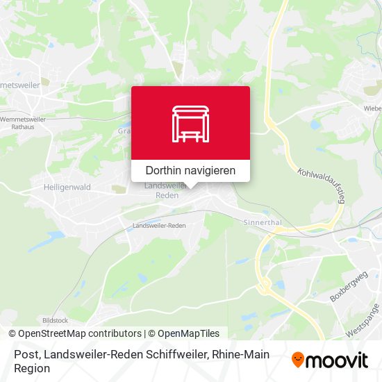 Post, Landsweiler-Reden Schiffweiler Karte