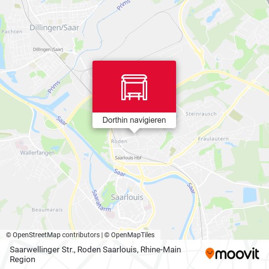 Saarwellinger Str., Roden Saarlouis Karte