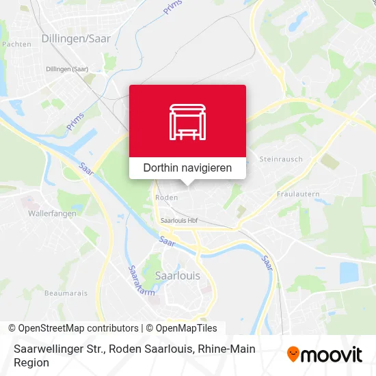 Saarwellinger Str., Roden Saarlouis Karte
