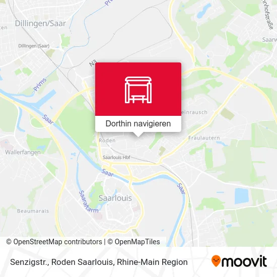 Senzigstr., Roden Saarlouis Karte