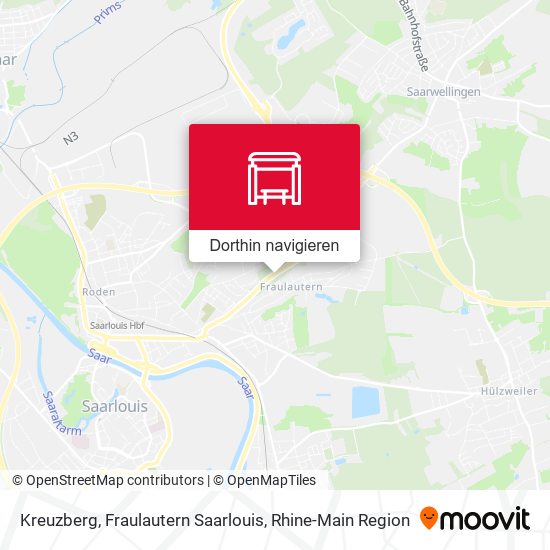 Kreuzberg, Fraulautern Saarlouis Karte