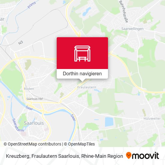 Kreuzberg, Fraulautern Saarlouis Karte
