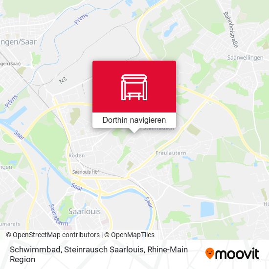 Schwimmbad, Steinrausch Saarlouis Karte