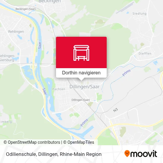 Odilienschule, Dillingen Karte